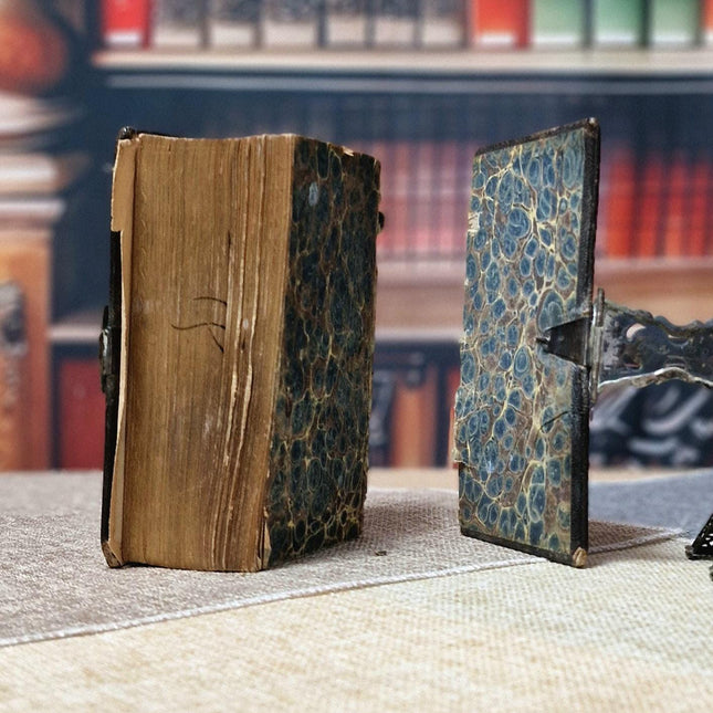 1878 Antique Dutch Bible, Leather Bound with Silver Lock, Complete Old & New Testament, Psalter, Heritage Religious Scripture Keepsake Gift