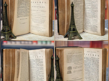 1878 Antique Dutch Bible, Leather Bound with Silver Lock, Complete Old & New Testament, Psalter, Heritage Religious Scripture Keepsake Gift