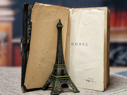 1878 Antique Dutch Bible, Leather Bound with Silver Lock, Complete Old & New Testament, Psalter, Heritage Religious Scripture Keepsake Gift