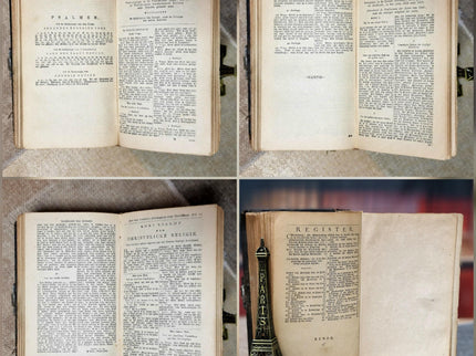 1878 Antique Dutch Bible, Leather Bound with Silver Lock, Complete Old & New Testament, Psalter, Heritage Religious Scripture Keepsake Gift