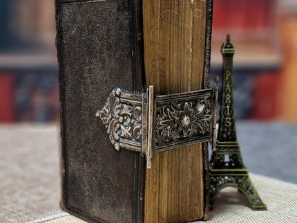 1901 Rare Antique Dutch Bible, Leather Bound, Silver Lock, Old & New Testament with Psalter and Synodal Catechism, Christian Devotional Book