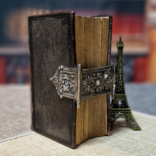1901 Rare Antique Dutch Bible, Leather Bound, Silver Lock, Old & New Testament with Psalter and Synodal Catechism, Christian Devotional Book