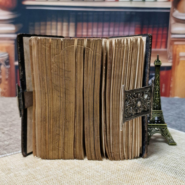 1901 Rare Antique Dutch Bible, Leather Bound, Silver Lock, Old & New Testament with Psalter and Synodal Catechism, Christian Devotional Book