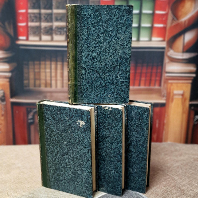 Antique French Books for Decor, Decorative Literature Set, Bookshelf Styling, Library Display, Wedding Centerpieces, Vintage Classic Accents