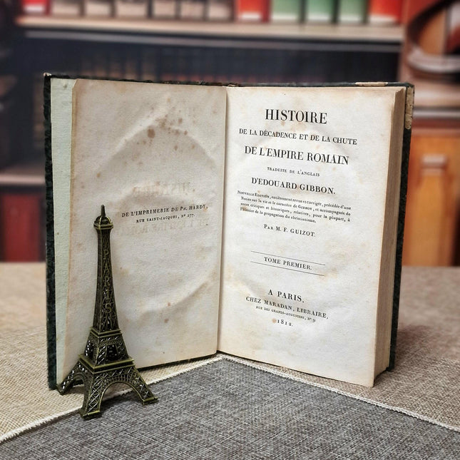 Antique French Books for Decor, Decorative Literature Set, Bookshelf Styling, Library Display, Wedding Centerpieces, Vintage Classic Accents