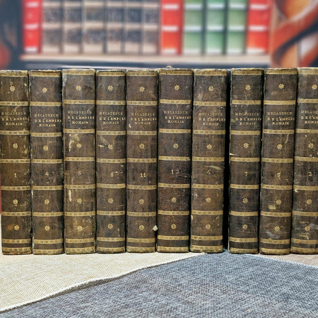 Antique French Books for Decor, Decorative Literature Set, Bookshelf Styling, Library Display, Wedding Centerpieces, Vintage Classic Accents