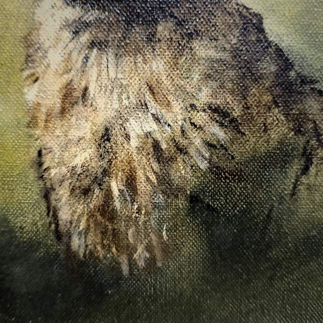Vintage Dutch Wildlife Oil Painting, Signed Original Hare Portrait, Realistic Animal Artwork, Rustic Farmhouse Wall Decor, European Fine Art