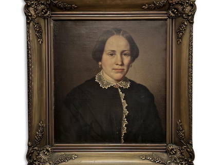 Antique Portrait Oil Painting German Signed Original 19th Century Artwork Framed Biedermeier Style Fine Art European Collectible Wall Decor