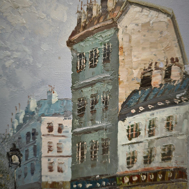 Antique French Impressionist Oil Painting, Signed Paris Street Scene Wall Art on Canvas, Vintage Artwork for Elegant Home Decor, Unique Gift