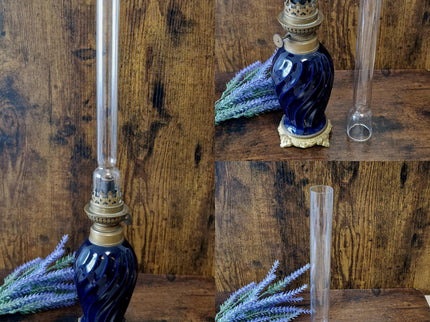Antique French Oil Lamp 19th Century, Original Home Accent Decor, Elegant Authentic Collectible Gift for Classic or Farmhouse Home Interiors