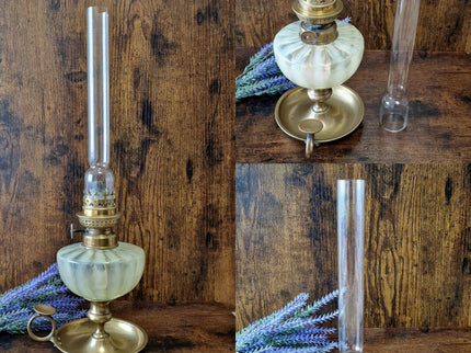 Antique French Oil Lamp 19th Century, Original Home Accent Decor, Elegant Authentic Collectible Gift for Classic or Farmhouse Home Interiors