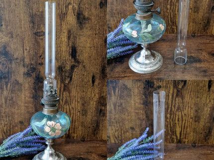 Antique French Oil Lamp 19th Century, Original Home Accent Decor, Elegant Authentic Collectible Gift for Classic or Farmhouse Home Interiors