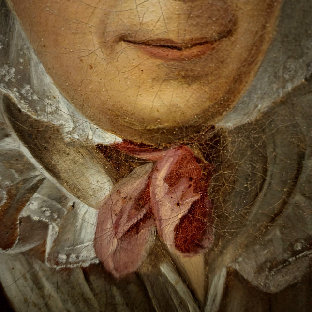 Antique French Oil Painting, 18th Century Woman Portrait, Original Artwork on Canvas, Historical Fine Art, Aristocratic Wall Decor