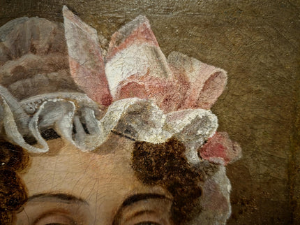 Antique French Oil Painting, 18th Century Woman Portrait, Original Artwork on Canvas, Historical Fine Art, Aristocratic Wall Decor