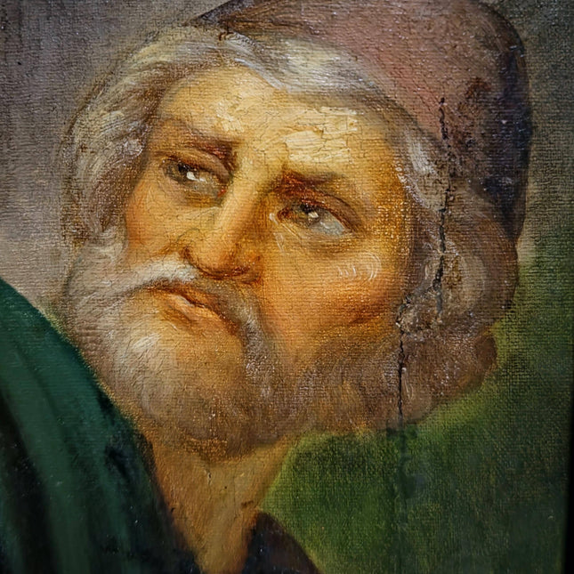 Antique Portrait Oil Painting, Original 19th Century Artwork, Dark Academia Decor, Ornate Gold Frame, Moody Old Master Style, Wall Art Decor