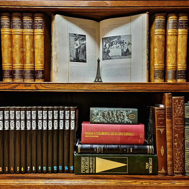 Antique Large Decorative Books, Vintage Leather Bound Library, Dark Academia Bookshelf Decor, Wedding Centerpieces, Oversized Book Volumes
