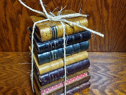 Rare Antique Religious French Book Set, Morocco Leather Bound, Dark Academia Bookshelf Decor, Shabby Chic Library Display, Collectible Gift