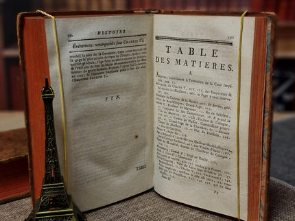1777 Rare Antique French Leather Bound History Books, German Public Law, Two Volume Set, Enlightenment Era Library, Bookshelf Decor