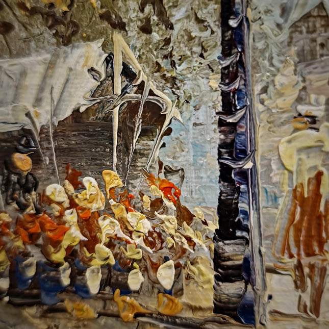 Antique French Oil Painting with Parisian Street Scene, Signed Impressionist Artwork, Vintage European Decor, Original Wall Art