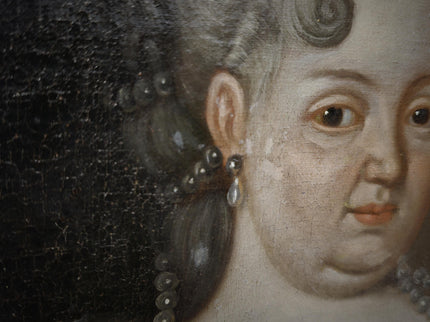 1720 Rare French Aristocratic Portrait, Early Rococo Oval Oil Painting, Régence Period Noble Lady, 18th Century Museum Quality Artwork