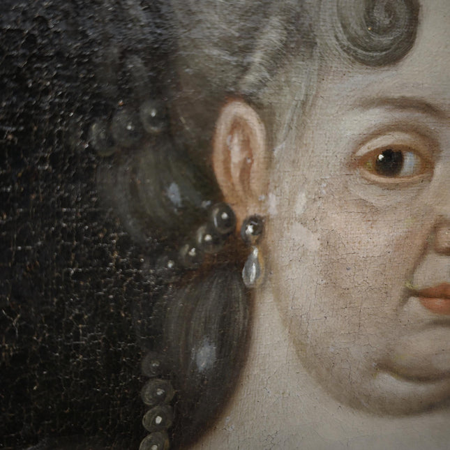 1720 Rare French Aristocratic Portrait, Early Rococo Oval Oil Painting, Régence Period Noble Lady, 18th Century Museum Quality Artwork