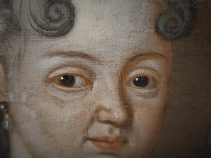 1720 Rare French Aristocratic Portrait, Early Rococo Oval Oil Painting, Régence Period Noble Lady, 18th Century Museum Quality Artwork