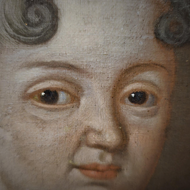 1720 Rare French Aristocratic Portrait, Early Rococo Oval Oil Painting, Régence Period Noble Lady, 18th Century Museum Quality Artwork