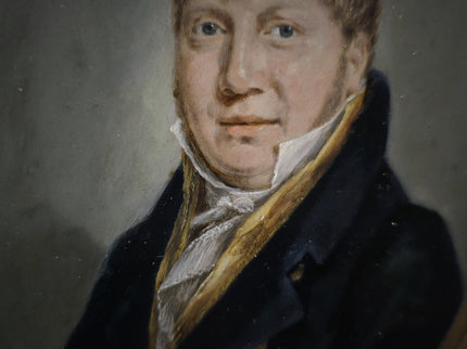 Antique Dutch Oil Portrait Painting, 19th Century Gentleman Artwork, Gilt Framed Nobleman, Collectible Fine Art, Classical Wall Decor