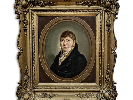 Antique Dutch Oil Portrait Painting, 19th Century Gentleman Artwork, Gilt Framed Nobleman, Collectible Fine Art, Classical Wall Decor