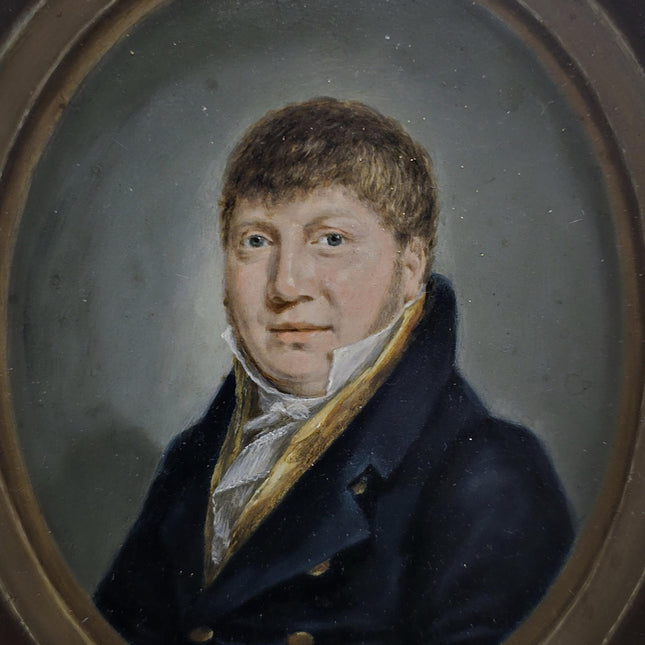 Antique Dutch Oil Portrait Painting, 19th Century Gentleman Artwork, Gilt Framed Nobleman, Collectible Fine Art, Classical Wall Decor