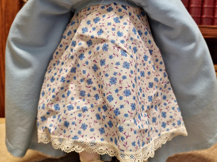 Antique German Porcelain Doll, Victorian Lady Figurine, Blue Dress, Shabby Chic Decor, Romantic Gift for Her, Collector Display, Home Accent