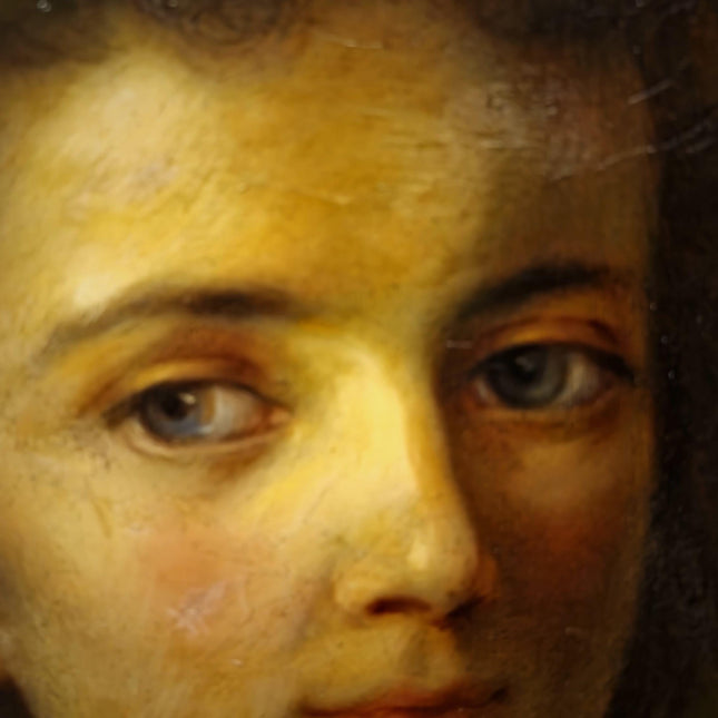 Antique German Portrait Oil Painting, 19th Century Academic Woman Portrait, Romantic Female Figure, Large Framed European Artwork