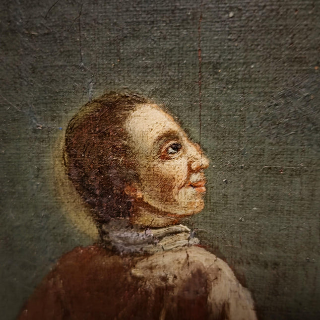 Rare Antique Religious Painting, Saint Stephen And Lawrence, 18th Century Baroque Art, South German Devotional Oil, Folk Catholic Decor