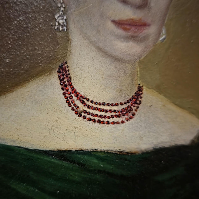 Antique Biedermeier Lady Portrait Oil Painting, Original Framed Artwork, 19th Century European Figurative Art, Classic Interior Wall Decor