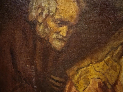 Large Antique Madonna and Child Oil Painting, Old Master Style Religious Art, Holy Family Artwork, Flemish Baroque Dark Academia Decor
