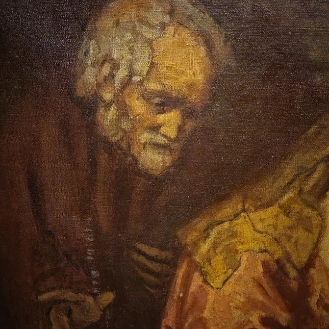 Large Antique Madonna and Child Oil Painting, Old Master Style Religious Art, Holy Family Artwork, Flemish Baroque Dark Academia Decor